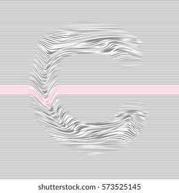 Letter C background design template. Vector wallpaper.