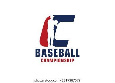 Letter C with Baseball Logo Design. Vector Design Template Elements for Sport Team or Corporate.