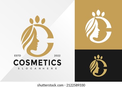 Letter C Beauty Cosmetic Logo Design Vector illustration template