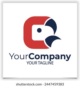 letter c bird logo design template vector
