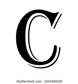 Letter C black