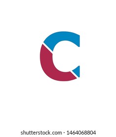 letter c in blue and red