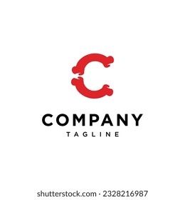 Letter C bone orthopedic logo icon vector template.eps