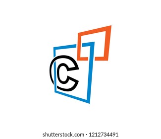 Letter C Box Logo Template Design Vector, Emblem, Concept Design, Creative Symbol, Icon