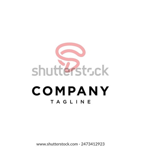 Letter C brain logo icon vector template.eps