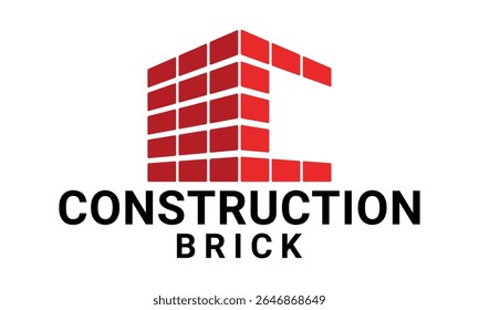 Plantilla de icono de Vector de diseño de logotipo de ladrillo C
