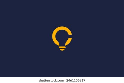 letter c with bulb logo icon design vector design template inspiration