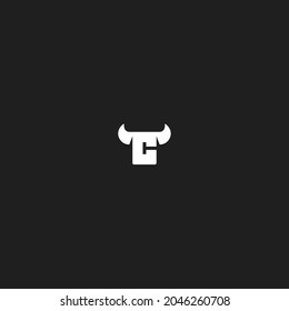 letter C bull vector illustration