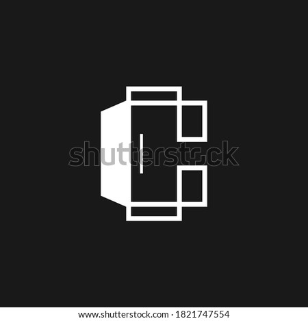 Letter C cabinet door logo design logo template