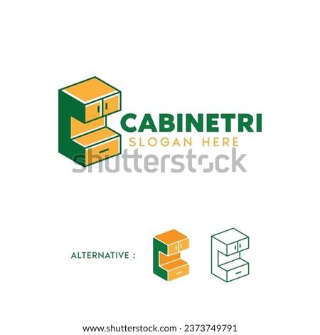 Letter C Cabinet Logo Vector Design