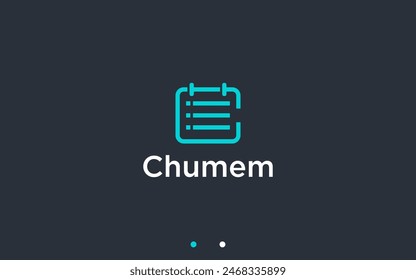 letter c with calendar logo design vector silhouette illustration