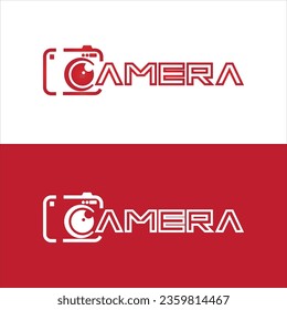 Buchstabe c mit Logo-Design der Kamera, Vektorgrafik-Vorlage