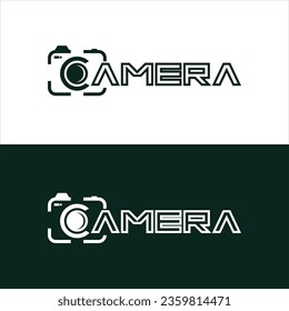 letra c con diseño de logotipo de cámara plantilla de ilustración vectorial