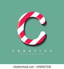 Logo-Design des Briefes C. Vektorgrafik