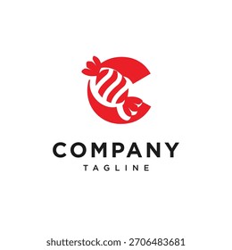 Letter C Candy Logo Icon Vector