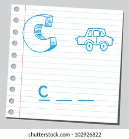 Buchstabe C für das Auto