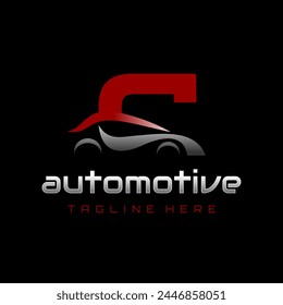 Letter C Car Automotive Logo Design Vector