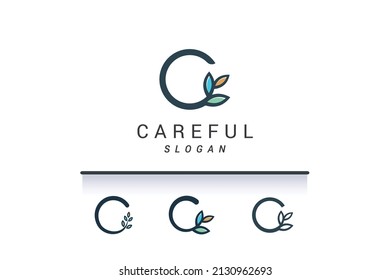 Letter C careful nature logo