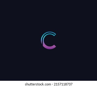 Plantilla vectorial de diseño de logotipo de carta C