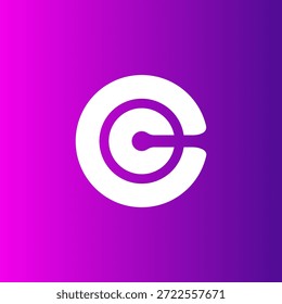 Letra C o CC Tecnología Logotipo digital