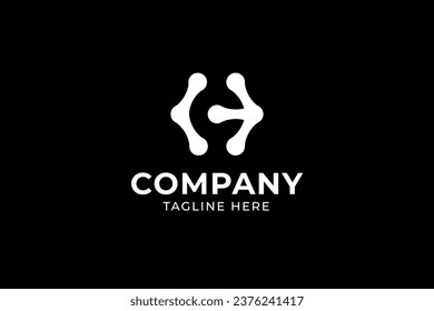 Letter C with chain and arrow logo vector design