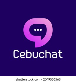 Letter C chat communication logo design. C letter colorful chat icon. C chat logo minimalist template using modern and gradient style. C letter ellipse chat logo. letter messenger icon logo.

