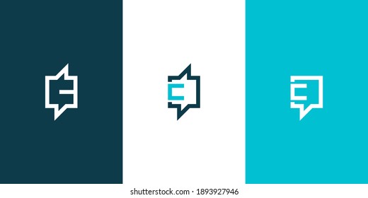 Letter c chat logo design inspiration