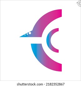 Icono de logotipo de chat de carta C