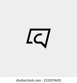 Letter C Chat Logo Template Vector Design