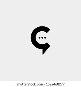 Letter C Chat Talk Logo Template Vector Design