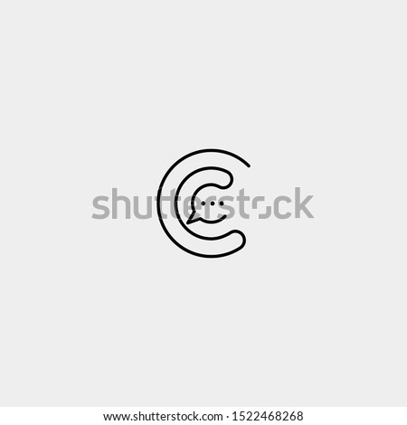 Letter C Chat Talk Logo Template Vector Design