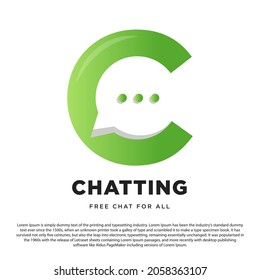 Letter C for chatting logo design. Chatting logo for your website or application and others