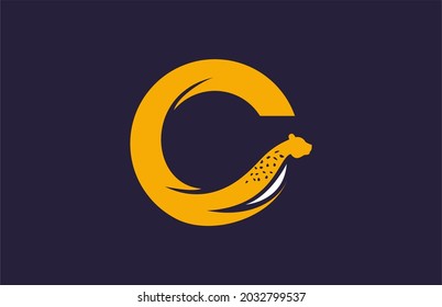 Letter C Cheetah Logo Design