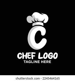 Inspiración de la plantilla de diseño del logotipo del chef C, Ilustración vectorial.