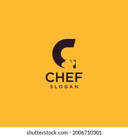 Letter C Chef Logo , Initial Restaurant Cook Vector Design