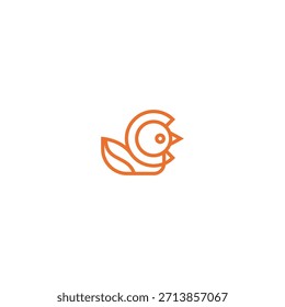 Letter C chick bird logo design.