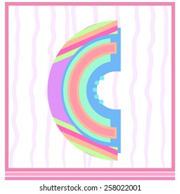 The letter "C" in the children's style