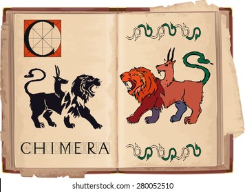 letter C with Chimera