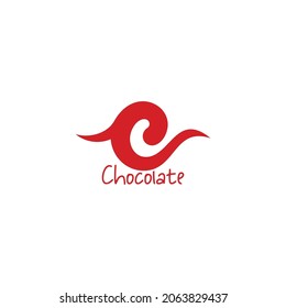 letter c chocolate jam symbol logo vector