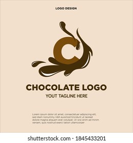 Letter C Chocolate logo template design in Vector illustration