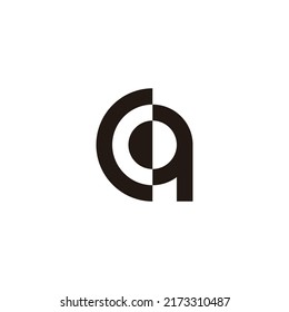 Letter C a circle geometric symbol simple logo vector