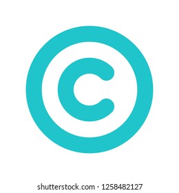 Letter C in a circle on a white background. This design graphic element is saved as a vector illustration in the EPS file format