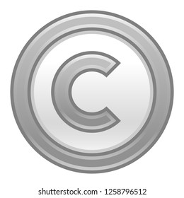 Letter C in a circle sign. This design graphic element is saved as a vector illustration in the EPS file