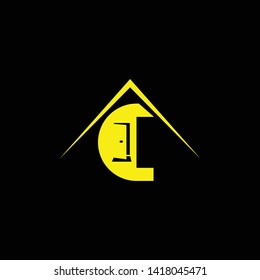 Letter C Clean and Minimal Initial Based Logo Design. Real estate business logo icon