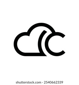 Letter C cloud logo design vector template