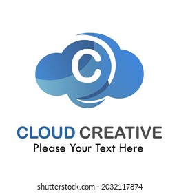 Letter c with cloud logo template illustration. suitable for brand your business, media, app, symbol etc