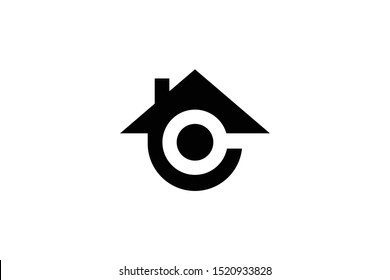 Letter C CO OC  in vector for Real Estate , Property and Construction Logo design for business corporate sign. Minimal logo design template on white background.