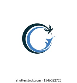 Letter C Coastal Ocean Creative Abstract Business Logo