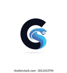 letter c cobra vector logo design