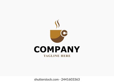 letter c and coffee cup logo